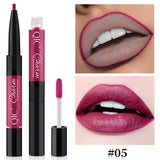 1 Pcs Double-ends  Sexy Lipstick Lip Glaze Lipliner Moisturizing Cosmetics Long Lasting FM88