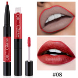 1 Pcs Double-ends  Sexy Lipstick Lip Glaze Lipliner Moisturizing Cosmetics Long Lasting FM88