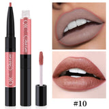 1 Pcs Double-ends  Sexy Lipstick Lip Glaze Lipliner Moisturizing Cosmetics Long Lasting FM88